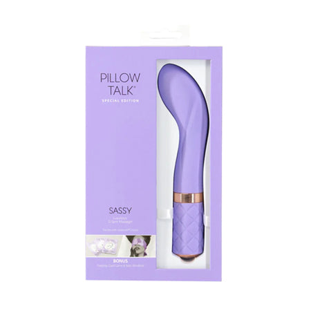 Pillow Talk Special Edition Purple Sassy Mini Massager With Swarovski Crystal