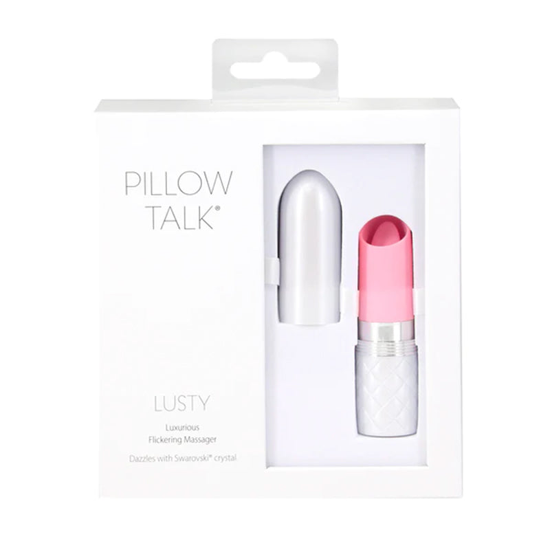 Pillow Talk Lusty Flickering Lipstick Massager Pink - Teal