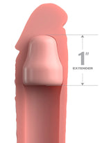 Fantasy X-tensions Elite 1 in. Silicone Penis Extension Beige