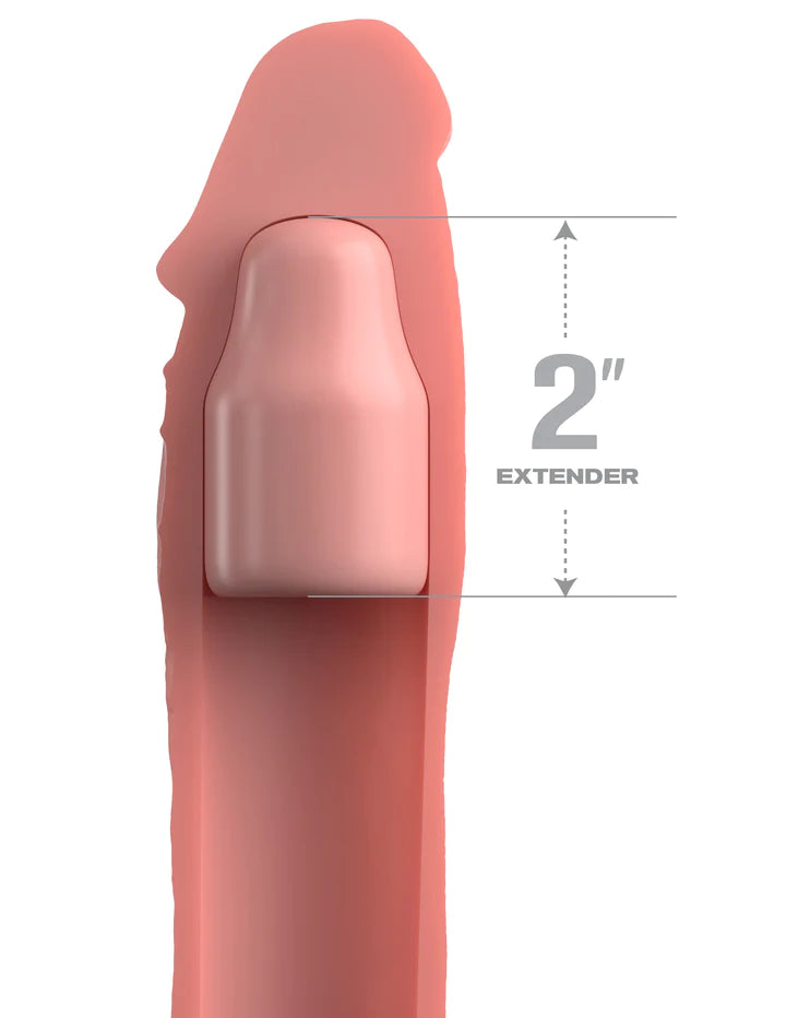 Fantasy X-tensions Elite 2 in. Silicone Penis Extension - Light - Tan