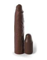 Fantasy X-tensions Elite 3 in. Silicone Mega Penis Extension - Light - Brown