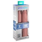 Fantasy X-tensions Elite 3 in. Silicone Mega Penis Extension - Light - Brown