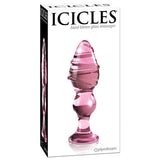 Icicles No. 27 Ribbed Tiered Anal Plug Pink