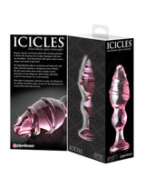 Icicles No. 27 Ribbed Tiered Anal Plug Pink