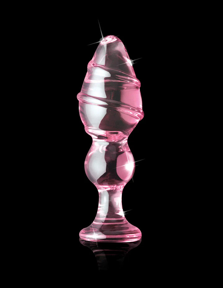 Icicles No. 27 Ribbed Tiered Anal Plug Pink