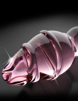 Icicles No. 27 Ribbed Tiered Anal Plug Pink