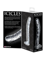 Icicles No 60 Glass G-Spot Ribbed Massager Dildo