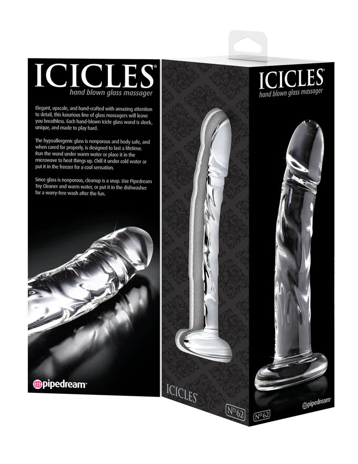 Icicles No 62 Glass G-Spot Massager Dildo