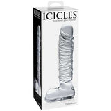 Icicles No 63 Glass G-Spot Ribbed Massager Dildo