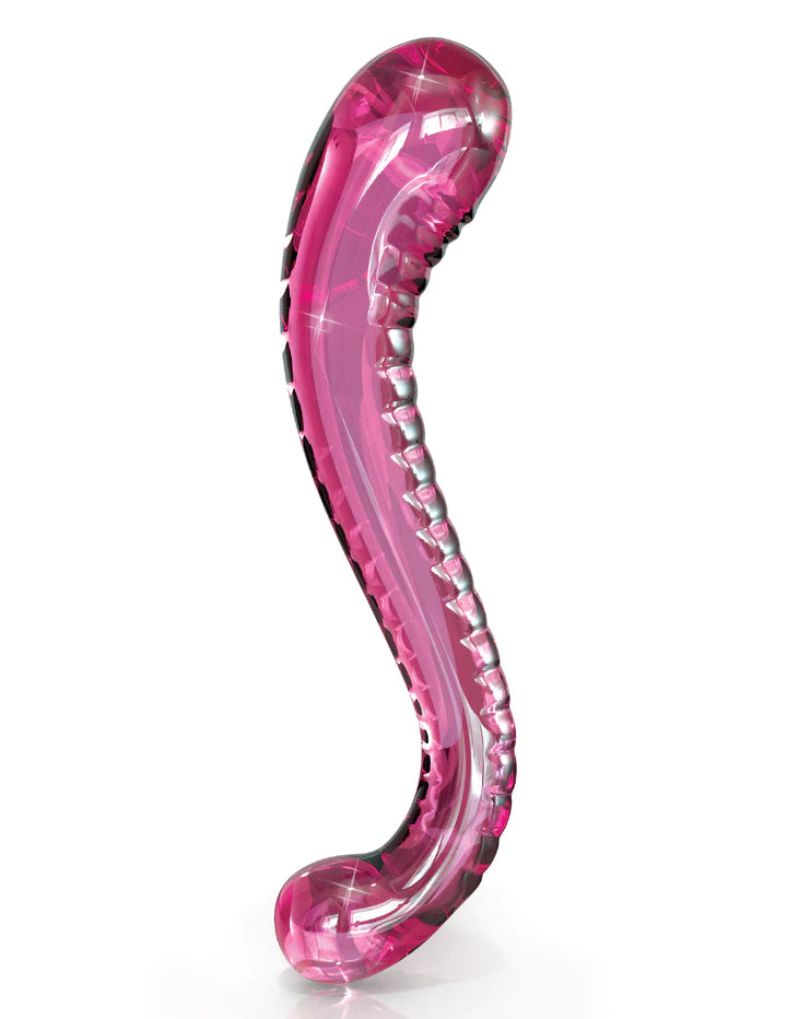 Icicles No. 69 Curved Dual-Ended Glass Dildo Pink Tazzle Icicles No. 69 Curved Dual-Ended Glass Dildo Pink Tazzle