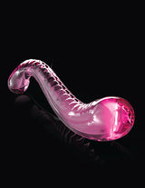 Icicles No. 69 Curved Dual-Ended Glass Dildo Pink