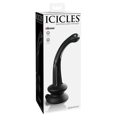 Icicles No. 87 Glass G-Spot/P-Spot Massager With Suction Cup