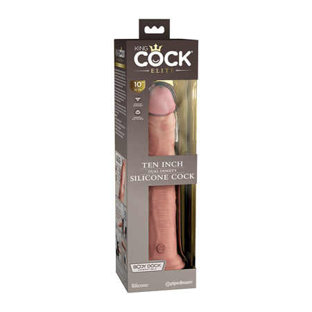 King Cock Elite 10 in. Dual Density Silicone Realistic Dildo