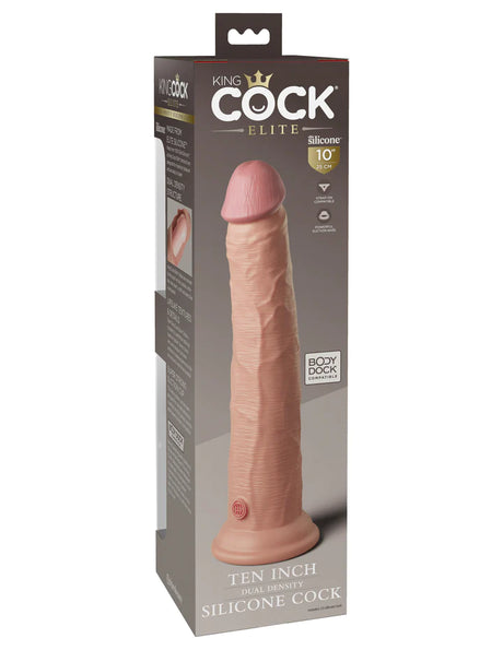 King Cock Elite 10 in. Dual Density Silicone Realistic Dildo