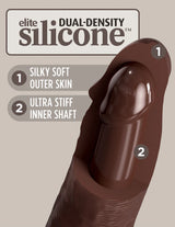 King Cock Elite 11 in. Dual Density Silicone Realistic Dildo