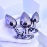 Playboy Pleasure 3 Ways 3-Piece Metal Anal Plug Set