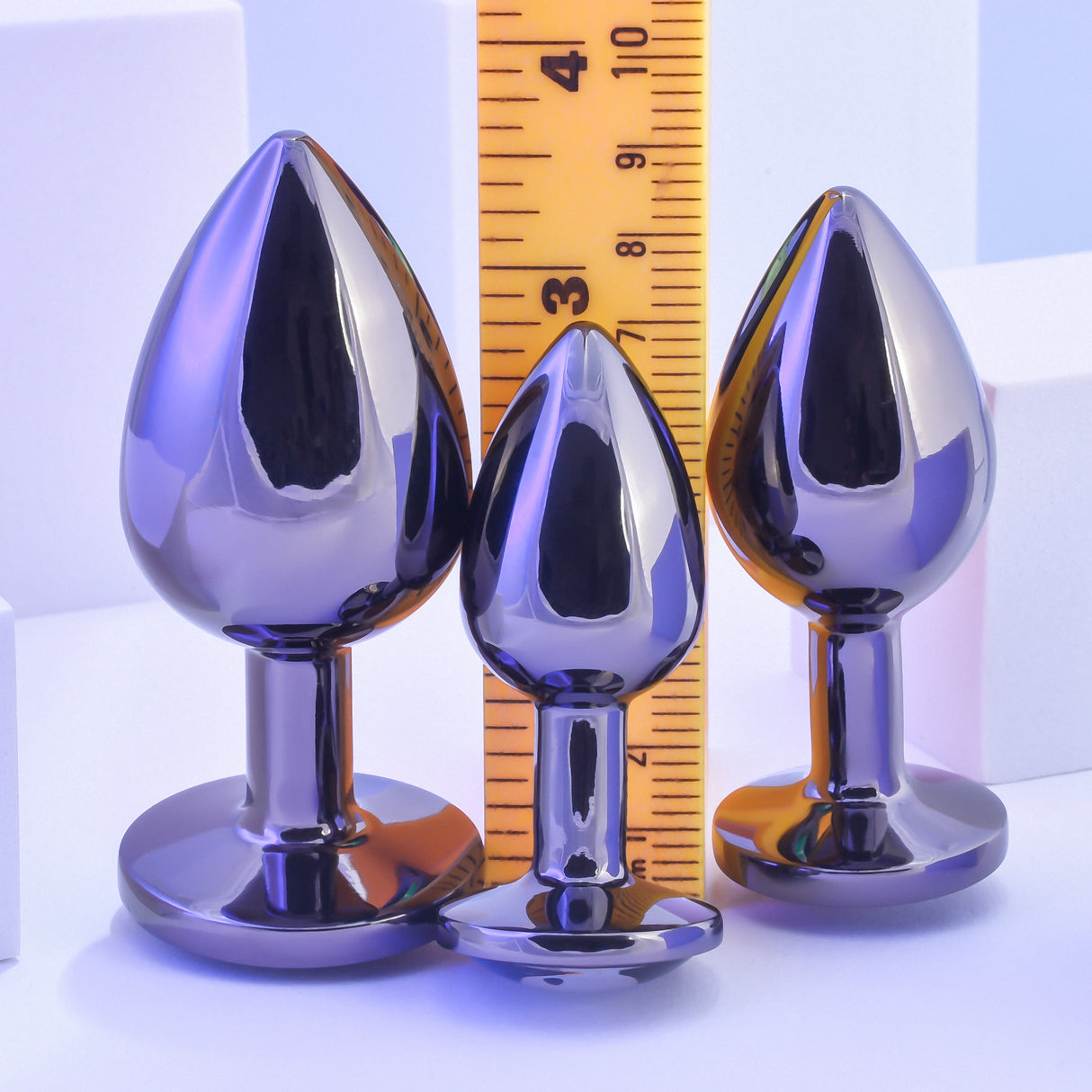 Playboy Pleasure 3 Ways 3-Piece Metal Anal Plug Set