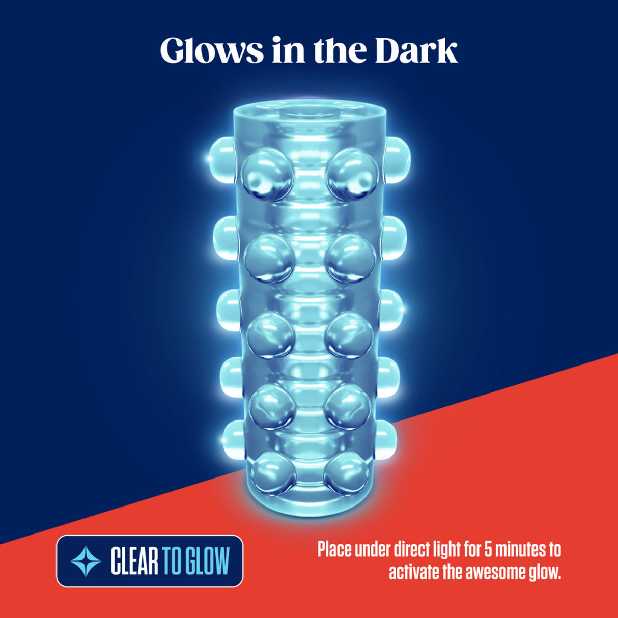 RIZE! Swich Glow in the Dark Clear Stroker