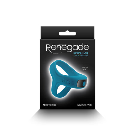 Renegade Emperor Vibrating Cockring - Black - Teal