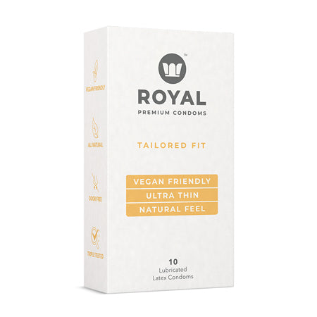 Royal Condom Tailored Fit Vegan Condoms 10pk/20pk