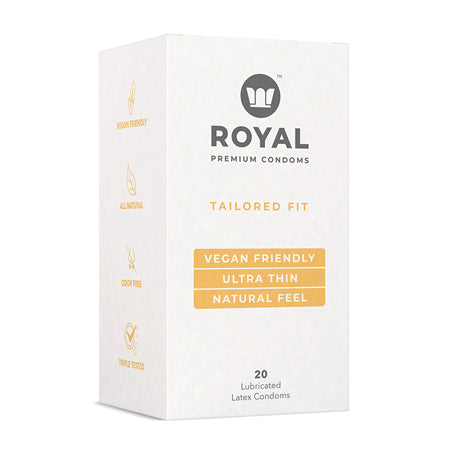 Royal Condom Tailored Fit Vegan Condoms 10pk/20pk