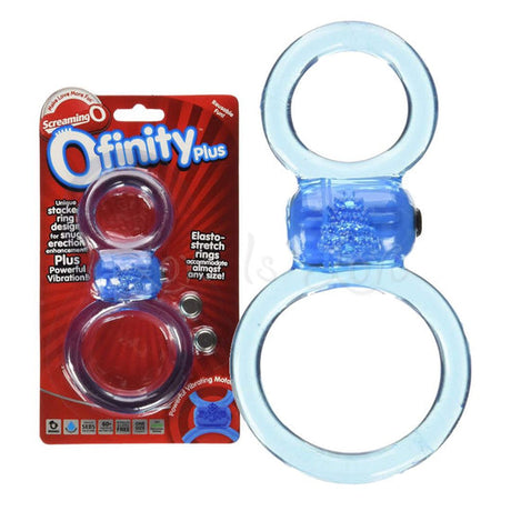 Screaming O DoubleO 6 Vibrating C Ring - Blue