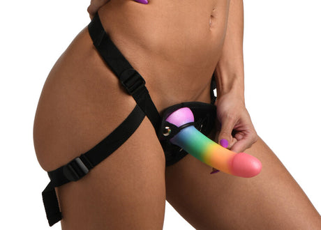Simply Sweet Phallic 6.5 in. Silicone Rainbow Dildo