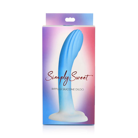 Simply Sweet Rippled 7 in. Silicone Dildo