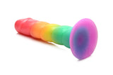 Simply Sweet Swirl 6.5 in. Silicone Rainbow Dildo