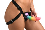 Simply Sweet Swirl 6.5 in. Silicone Rainbow Dildo