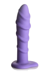 Simply Sweet Swirl 7 in. Silicone Dildo Purple