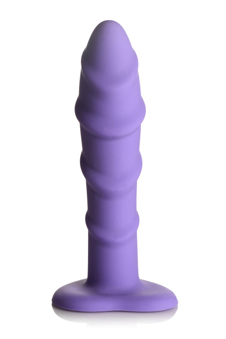 Simply Sweet Swirl 7 in. Silicone Dildo Purple