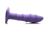 Simply Sweet Swirl 7 in. Silicone Dildo Purple