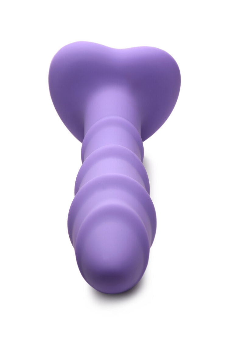 Simply Sweet Swirl 7 in. Silicone Dildo Purple