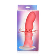 Simply Sweet Wavy 8 in. Silicone Dildo Pink White