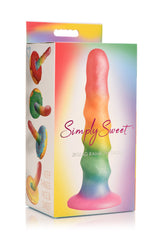 Simply Sweet Zigzag 6.5 in. Silicone Rainbow Dildo