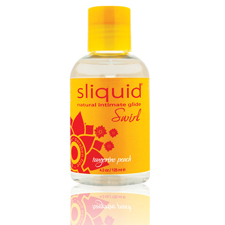Sliquid Naturals Swirl Tangerine Peach Flavored water based Lubricant 4.2 oz