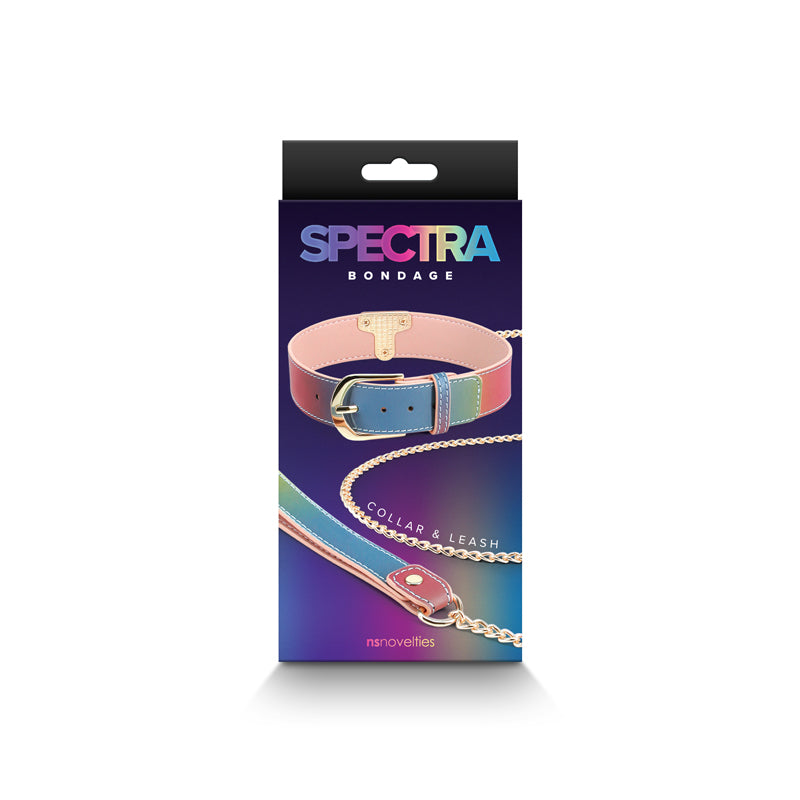 Spectra Bondage Rainbow Collar & Leash