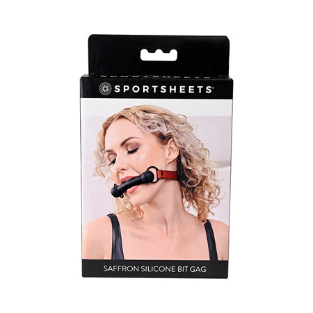 Saffron Silicone Bit Gag with Adjustable Buckle