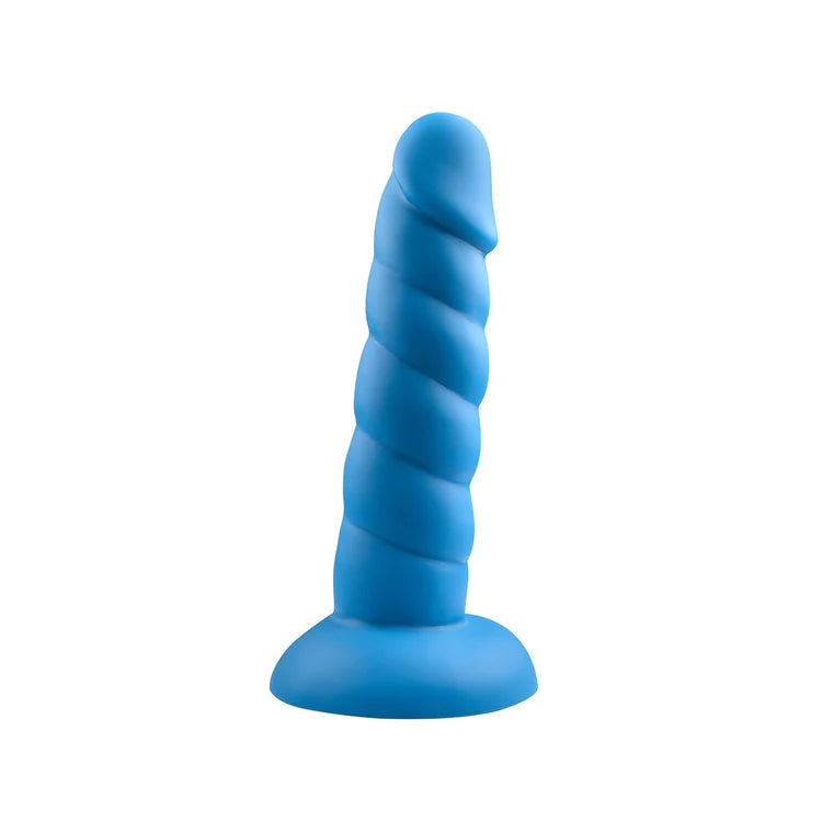 RockCandy Suga-Daddy 5.5in Silicone Dong - Blue - Pink