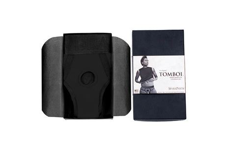 SpareParts Tomboi Nylon Harness Briefs Black - All Sizes