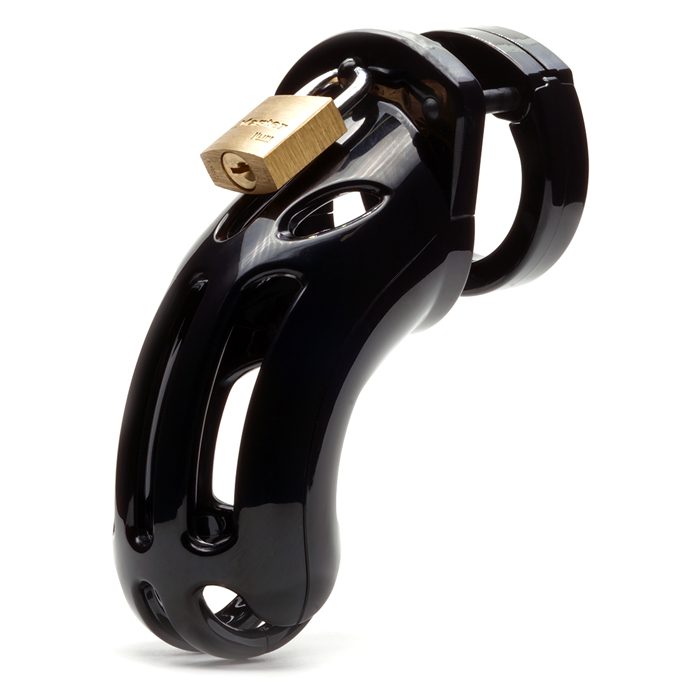 The Curve 3.75" Chastity Cock Cage - Black - Clear