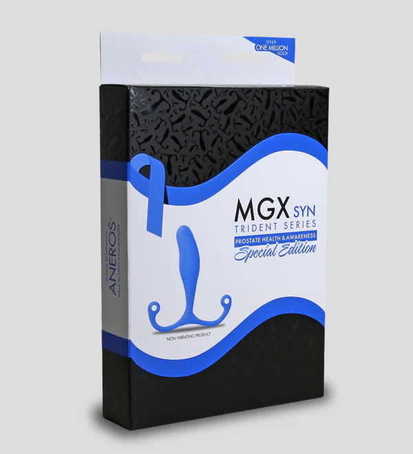 Aneros Blue Trident Series MGX Syn Prostate Stimulator 