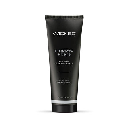 Wicked Stripped+Bare (Unscented) Sensual Massage Cream 4oz