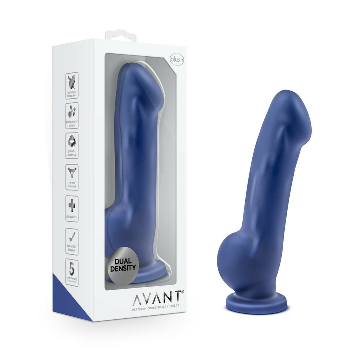 Avant D8 Ergo Indigo G-Spot/Prostate Dildo