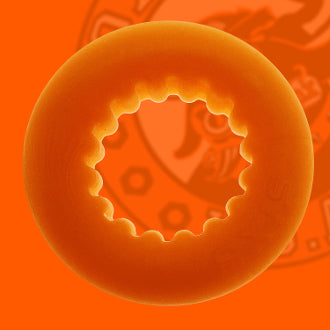 OxBalls Axis Rib-Grip Cockring - Orange Ice