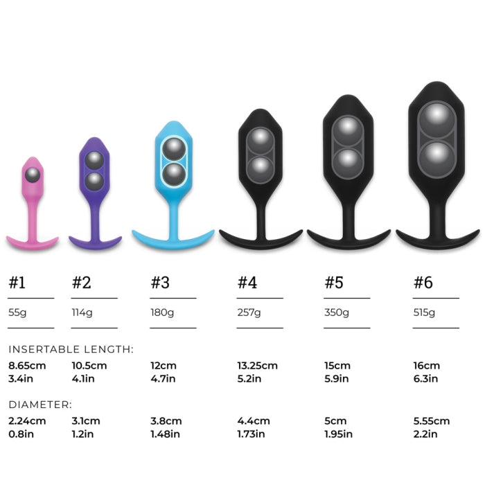 b-Vibe Snug Plug 5 Weighted Butt Plug - All Colors