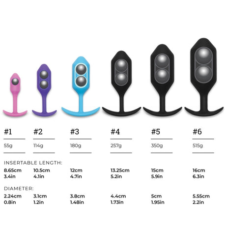 b-Vibe Snug Plug 2 Weighted Butt Plug - All Colors