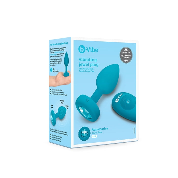 b-Vibe Vibrating Jewels Butt Plug  - Remote Control -   (S/M)