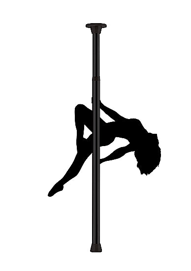 Ouch! Stripper Dance Pole - Black -Silver